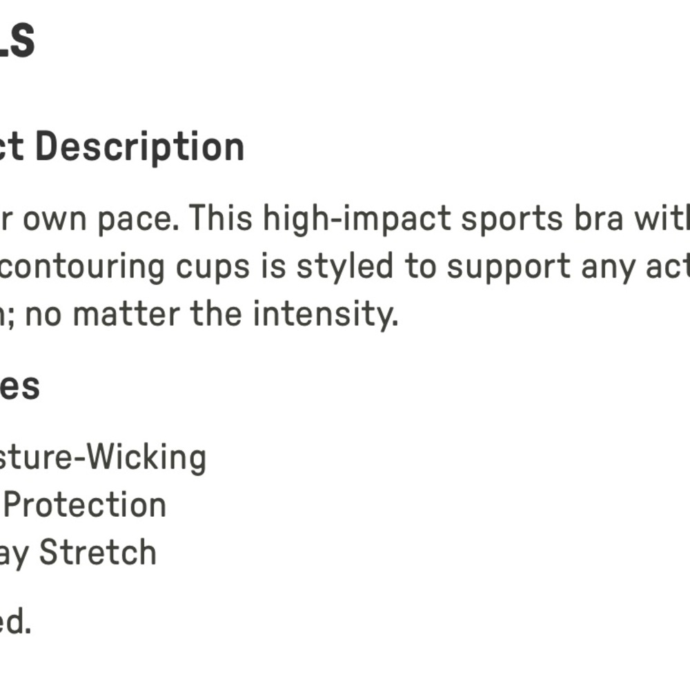 Fabletics Belle Racerback High Impact Black Sports Bra - Picture 5 of 5